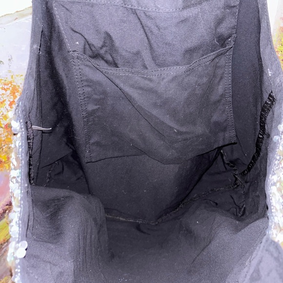 PINK Victoria's Secret Silver Sequin Tote Bag - Picture 4 of 5